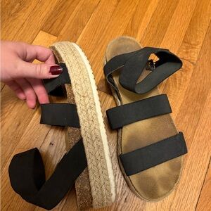 Elegant Black Espadrille Sandals